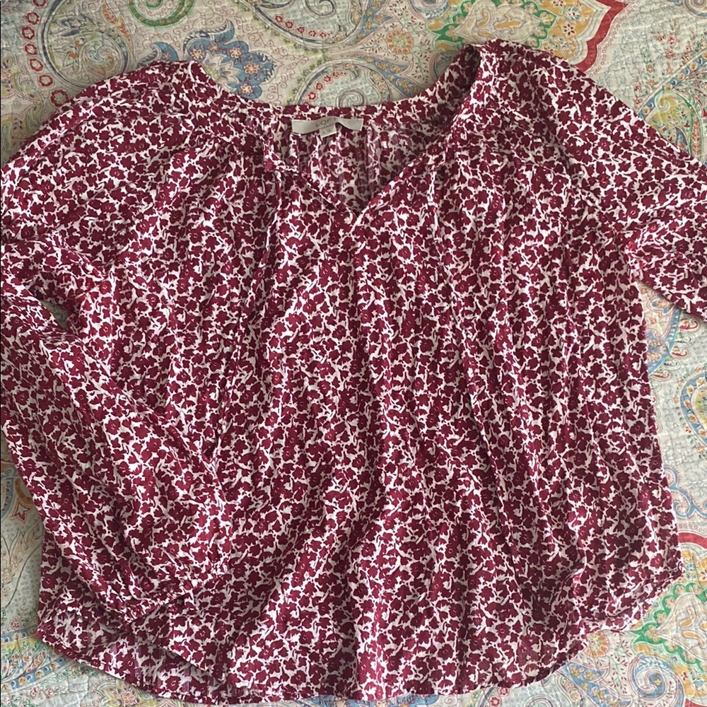 Floral Burgundy Women's Top